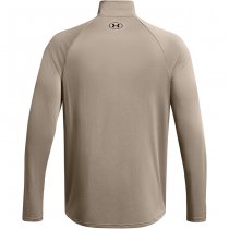 Under Armour Mens Tech 1/2 Zip Long Sleeve - Taupe Dusk / Black - M