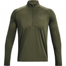 Under Armour Mens Tech 1/2 Zip Long Sleeve - Olive - S