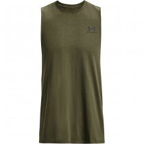 Under Armour Mens Sportstyle Left Chest Cut-Off Tank - Marine OD Green - M