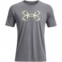 Under Armour Fish Hook Logo T-Shirt - Titan Grey / Sonic Yellow - S