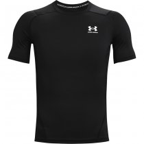 Under Armour Mens HeatGear Compression Short Sleeve - Black - S