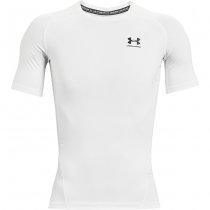 Under Armour Mens HeatGear Compression Short Sleeve - White - M