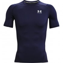 Under Armour Mens HeatGear Compression Short Sleeve - Navy Blue - L