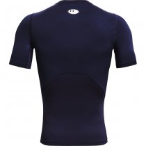 Under Armour Mens HeatGear Compression Short Sleeve - Navy Blue - XL