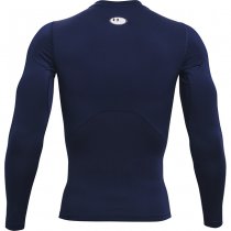Under Armour Mens HeatGear Compression Long Sleeve - Navy Blue - XL