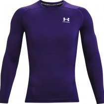Under Armour Mens HeatGear Compression Long Sleeve - Purple - 2XL