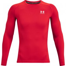 Under Armour Mens HeatGear Compression Long Sleeve - Red - 2XL