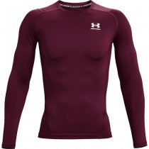 Under Armour Mens HeatGear Compression Long Sleeve - Maroon - 2XL