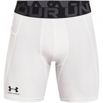 Under Armour Mens HeatGear Compression Shorts - White - 3XL