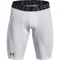 Under Armour Mens HeatGear Pocket Long Shorts - White - S