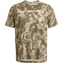 Under Armour Mens Tech ABC Camo Short Sleeve - Khaki Base - S
