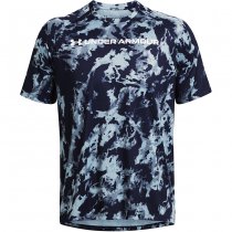 Under Armour Mens Tech ABC Camo Short Sleeve - Navy Blue / White - 3XL