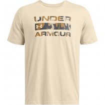 Under Armour Mens Stacked Logo Fill T-Shirt - Khaki Base / Timberwolf Taupe - XL