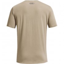 Under Armour Mens Stacked Logo Fill T-Shirt - City Khaki / Black - XL