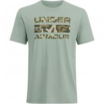 Under Armour Mens Stacked Logo Fill T-Shirt - Silica Green / Olive - M