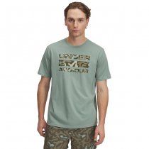 Under Armour Mens Stacked Logo Fill T-Shirt - Silica Green / Olive - M