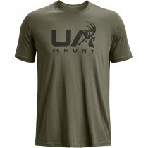 Under Armour Mens Antler Hunt Logo T-Shirt - Marine OD Green - 2XL