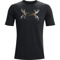 Under Armour Mens Antler Logo T-Shirt - Black - XL