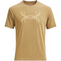 Under Armour Mens Antler Logo T-Shirt - Camel / Khaki Base - 2XL