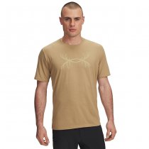 Under Armour Mens Antler Logo T-Shirt - Camel / Khaki Base - L