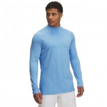 Under Armour Mens ColdGear Fitted Mock - Carolina Blue / White - M