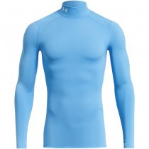 Under Armour Mens ColdGear Compression Mock - Carolina Blue / White / White - 2XL