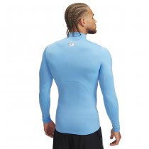 Under Armour Mens ColdGear Compression Mock - Carolina Blue / White / White - L