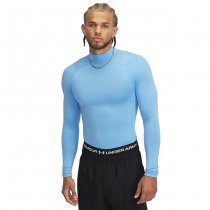 Under Armour Mens ColdGear Compression Mock - Carolina Blue / White / White - XL