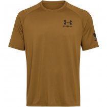 Under Armour Mens Tech Freedom Short Sleeve T-Shirt- Coyote - 2XL
