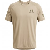Under Armour Mens Tech Freedom Short Sleeve T-Shirt - Tan - 3XL
