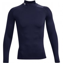 Under Armour Mens HeatGear Mock Long Sleeve - Navy Blue - 2XL