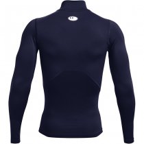 Under Armour Mens HeatGear Mock Long Sleeve - Navy Blue - L