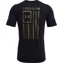Under Armour Freedom Flag T-Shirt - Black / Green - 2XL