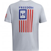 Under Armour Freedom Flag T-Shirt - Steel Medium Heather / Red - XL