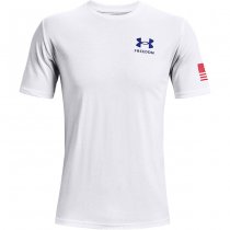 Under Armour Freedom Flag T-Shirt - White / Blue - 2XL
