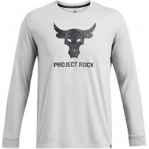 Under Armour Mens Project Rock Brahma Bull Shirt - Mod Grey / Medium Heather / Black - L
