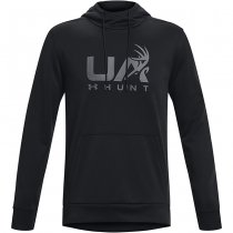 Under Armour Mens Armour Fleece Hunt Logo Hoodie - Black - M