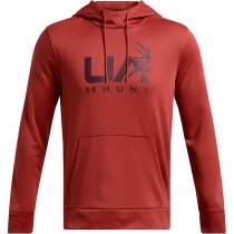 Under Armour Mens Armour Fleece Hunt Logo Hoodie - Red - L
