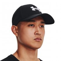 Under Armour Mens Blitzing Low Stretch Fit Cap - Black / White - XL/2XL