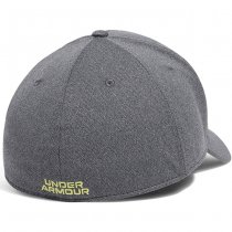 Under Armour Mens Blitzing Low Stretch Fit Cap - Castlerock / Sonic Yellow - S/M