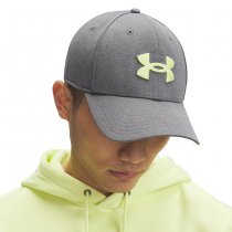 Under Armour Mens Blitzing Low Stretch Fit Cap - Castlerock / Sonic Yellow - XL/2XL