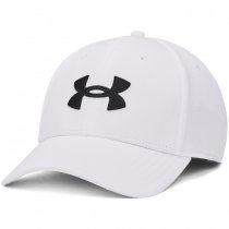 Under Armour Mens Blitzing Low Stretch Fit Cap - White / Black - XL/2XL