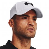 Under Armour Mens Blitzing Low Stretch Fit Cap - White / Black - XL/2XL