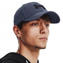 Under Armour Mens Blitzing Low Stretch Fit Cap - Navy Blue Full Heather - M/L