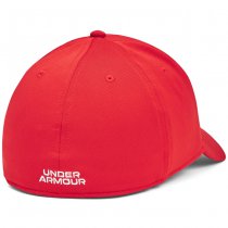 Under Armour Mens Blitzing Low Stretch Fit Cap - Red / White - S/M