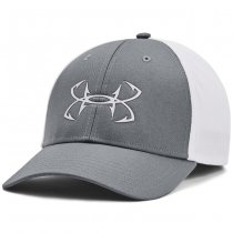 Under Armour Mens Fish Hunter Mesh Cap - Pitch Grey / White - S/M