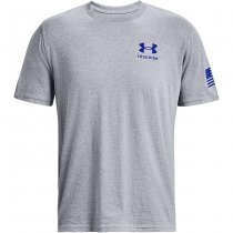 Under Armour Freedom Flag Gradient T-Shirt - Steel Light Heather - M