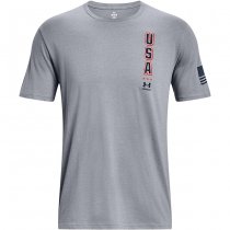 Under Armour Freedom Eagle T-Shirt - Steel Medium Heather - M