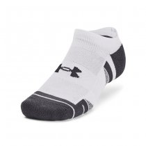 Under Armour Performance Tech 3-Pack No Show Socks - White / White / Jet Grey - M