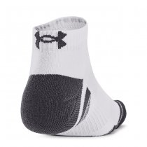 Under Armour Performance Tech 3-Pack Low Cut Socks - White / White / Jet Grey - XL